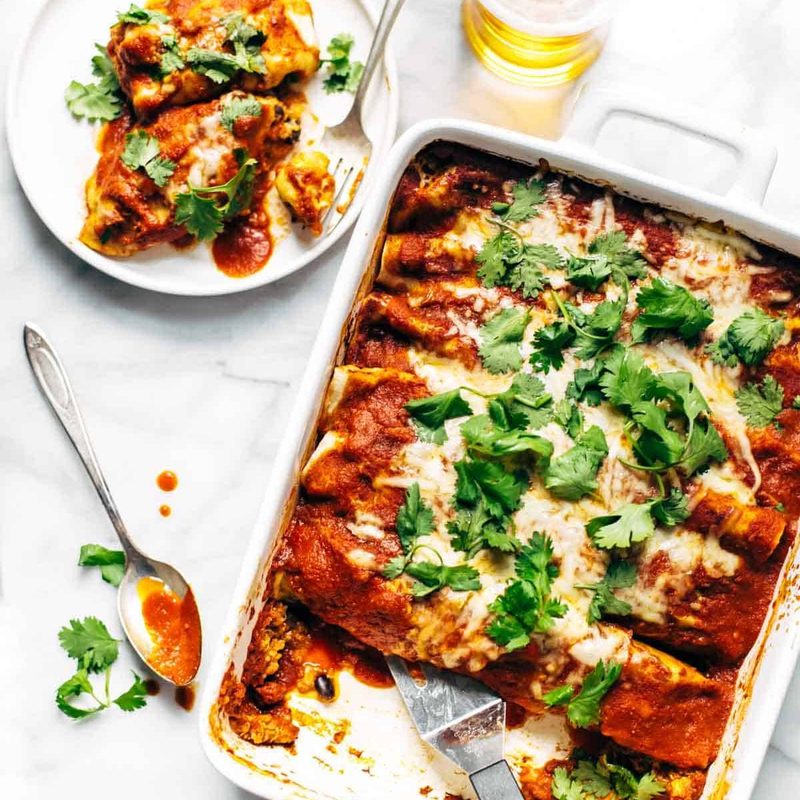 A picture of Lazy Girl Chicken Quinoa Enchiladas